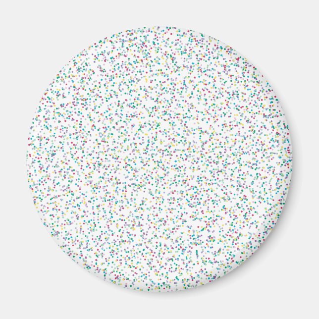Colourful Rainbow Speckled Dots Magnet (Front)