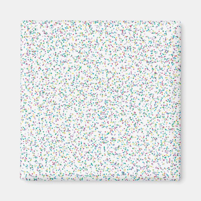 Colourful Rainbow Speckled Dots Magnet (Front)