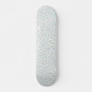 Colourful Rainbow Speckled Dots Skateboard
