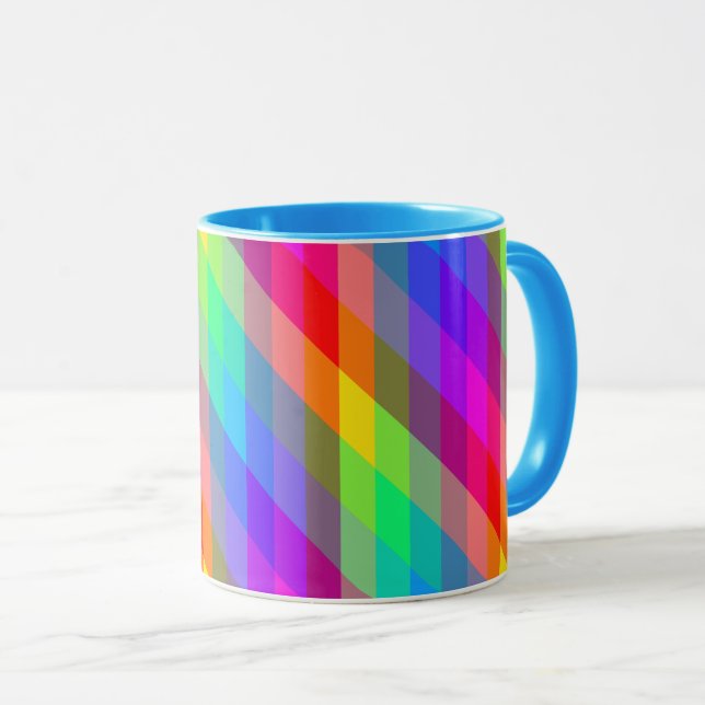 Colourful Rainbow Spectral Prisms Mug (Front Right)