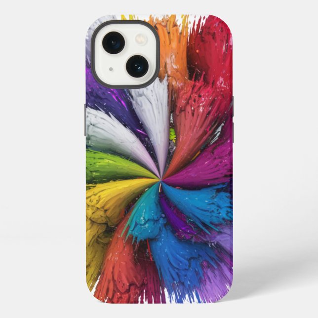 Colourful Rainbow Splash iPhone Case (Back)