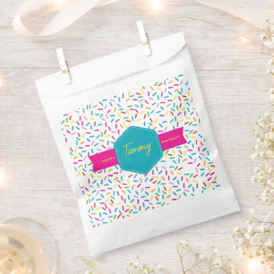 Colourful Rainbow Sprinkles Birthday Party Favour Bags