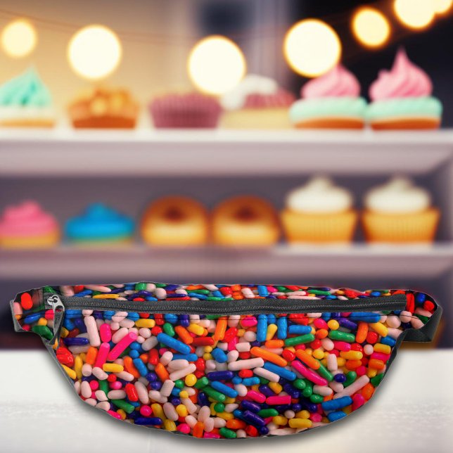 Colourful Rainbow Sprinkles Cute Trendy Bum Bags (Creator Uploaded)