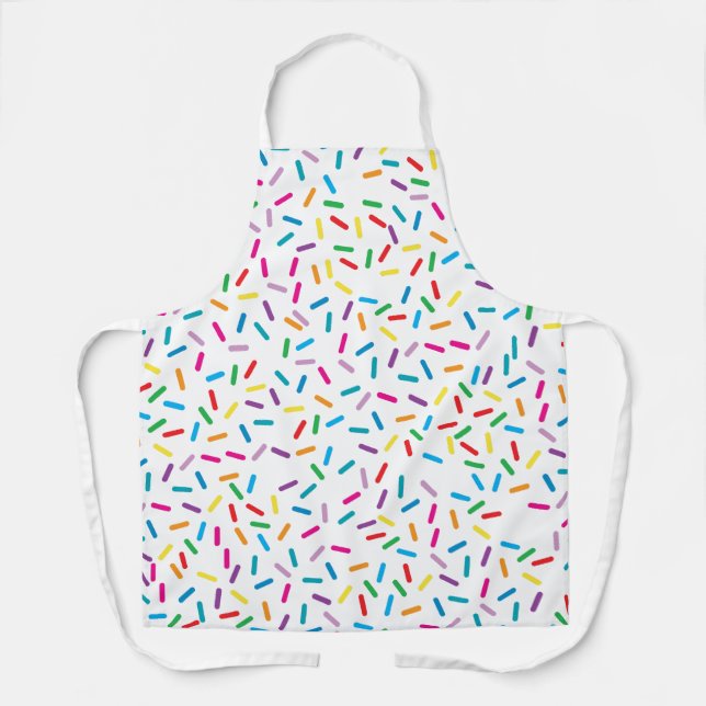 Colourful Rainbow Sprinkles Pattern Apron (Front)