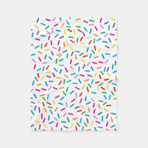 Colourful Rainbow Sprinkles Pattern Fleece Blanket
