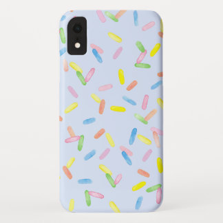 Colourful rainbow sprinkles watercolor iPhone XR case