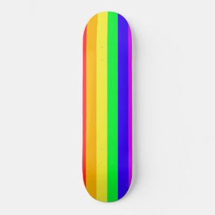 Colourful Rainbow Stripe Skateboard Deck