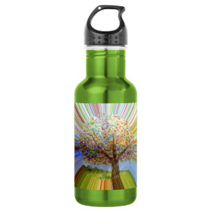 Colourful Rainbow Striped Autumn Tree 532 Ml Water Bottle