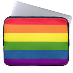 Colourful Rainbow Stripes Celebration Laptop Sleeve