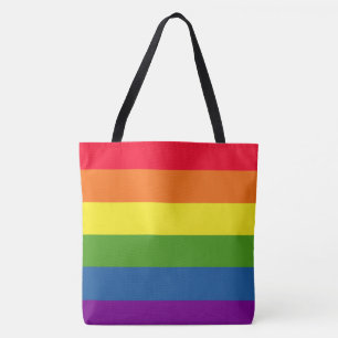 Colourful Rainbow Stripes Celebration Tote Bag