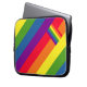 Colourful Rainbow Stripes Celebration with Flag Laptop Sleeve (Front Left)