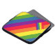 Colourful Rainbow Stripes Celebration with Flag Laptop Sleeve (Front Top)