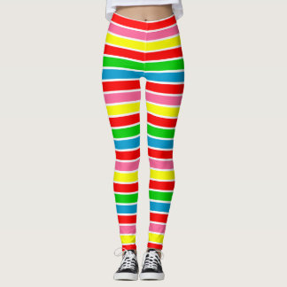 Colourful Rainbow Stripes Legging