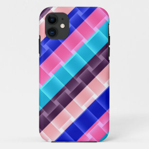 Colourful rainbow stripes modern design 3 iPhone 11 case