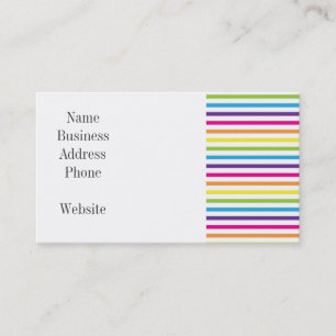 Colourful Rainbow Stripes Pattern Gifts for Teens Business Card