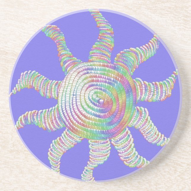 Colourful Rainbow Sun Coaster (Front)