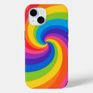 Colourful Rainbow Swirl Abstract Phone Case – Bold