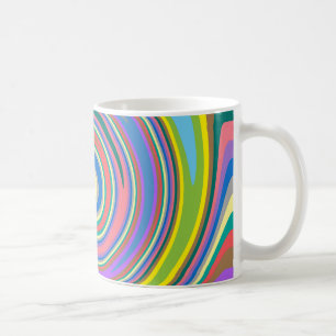 Colourful rainbow swirl pattern coffee mug