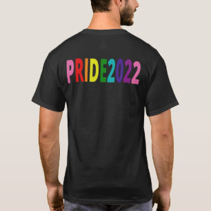 Colourful Rainbow Text LGBTQ Gay Pride 2022 T-Shir T-Shirt