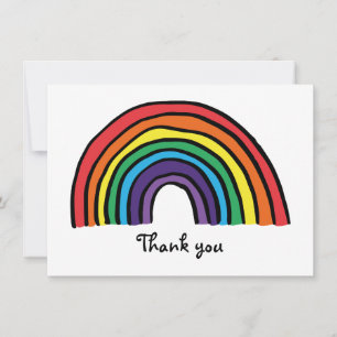 Colourful Rainbow Thank You Card