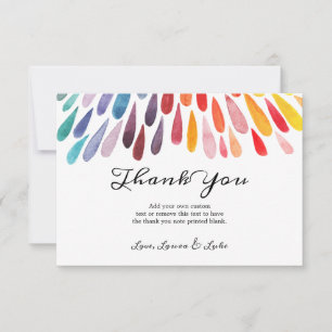Colourful, Rainbow Thank You Cards
