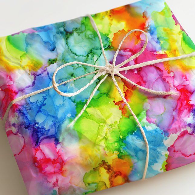 Colourful Rainbow Tie Dye Ink Tissue Paper (Creator Uploaded)