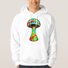 Colourful Rainbow TieDye Mushroom Hooded Sweatshir