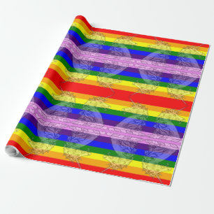 Colourful Rainbow Unicorn Pattern LGBT Gay Pride Wrapping Paper