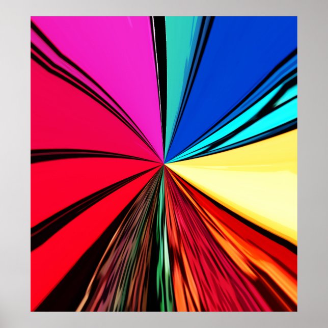 Colourful Rainbow Vortex 608 Poster (Front)