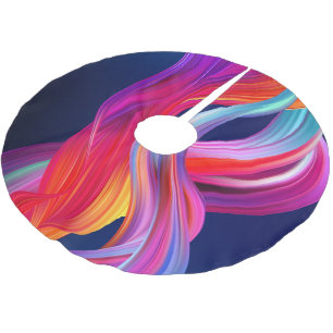 Colourful Rainbow Waves Brushed Polyester Tree Skirt
