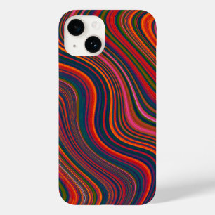 Colourful Rainbow Wavy Abstraction Case-Mate iPhone 14 Case