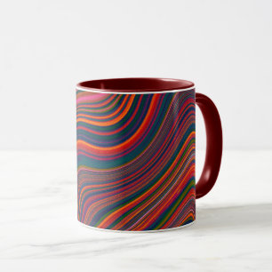 Colourful Rainbow Wavy Abstraction Mug