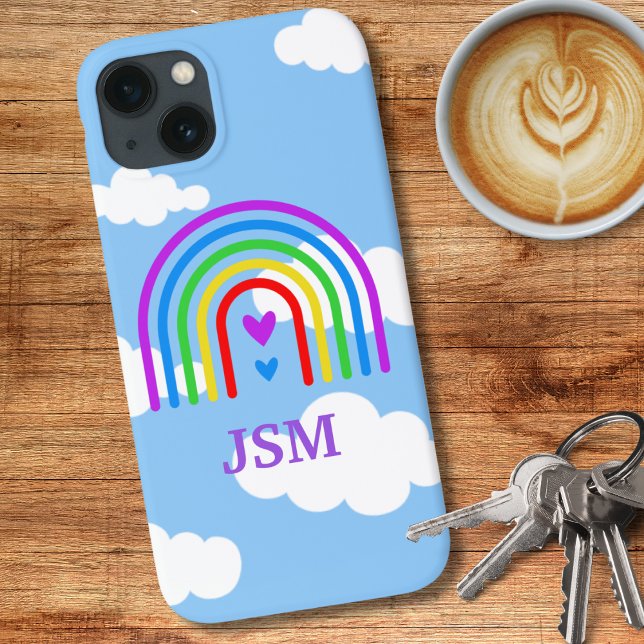 Colourful Rainbow with Blue Sky and Clouds  Case-Mate iPhone Case (Creator Uploaded)