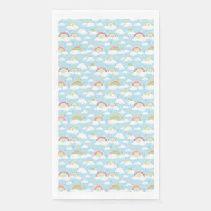Colourful Rainbows and Clouds Napkin