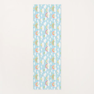 Colourful Rainbows and Clouds Yoga Mat