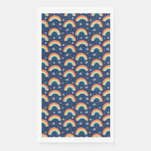 Colourful Rainbows and Snowflakes Napkin