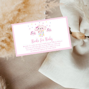Colourful Raindrop Sweetheart Books Baby Shower Enclosure Card