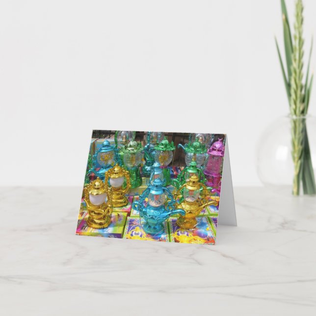 Colourful Ramadan Lantern Note Card (Front)