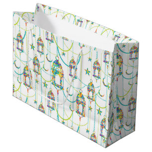 Colourful Ramadan symbols pattern 2 Large Gift Bag