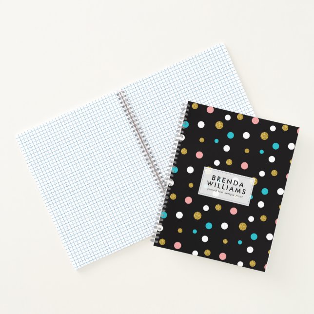 Colourful random dots pattern notebook (Inside)