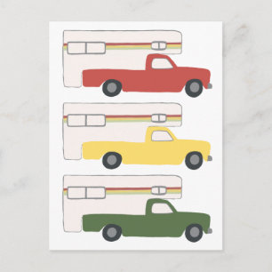 Colourful Rasta Camper Trailer Postcard