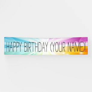 Colourful Rays Personalised Birthday Party Banner