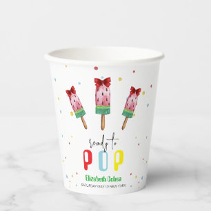 Colourful Ready To Pop Ice Cream Baby Shower Paper Cups