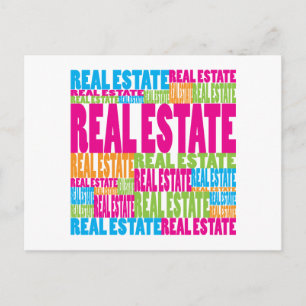 Colourful Real Estate Postcard