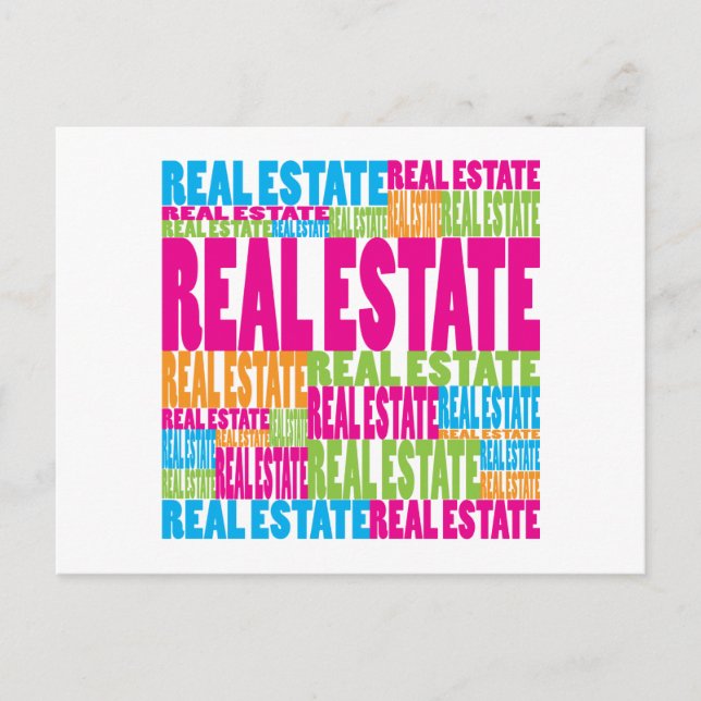 Colourful Real Estate Postcard (Front)