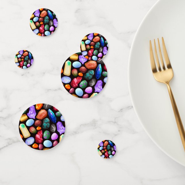 Colourful Realistic Rock and Crystal Pattern Confetti (Group)