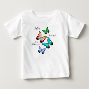 Colourful Realm of Morpho Blue Rainbow Butterflies Baby T-Shirt