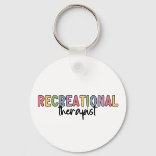 Colourful Recreational Therapist Key Ring