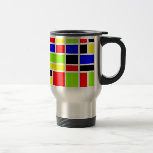 Colourful Rectangles 01 - Customised Travel Mug