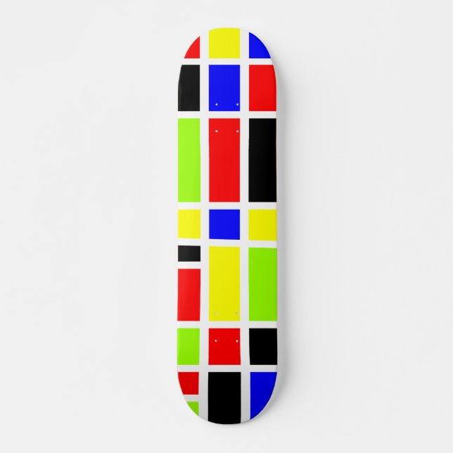 Colourful Rectangles 01 Skateboard (Front)